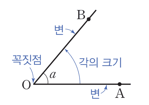 관련용어 각의 크기 변 꼭짓점